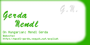 gerda mendl business card
